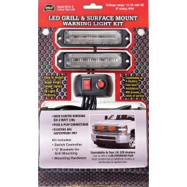 Model 8010-R RED GRILL & SURFACE MOUNT LED WARNING LIGHTS
