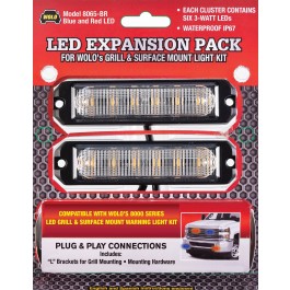 Model 8065-BR BLUE & RED LED GRILL & SURFACE MOUNT EXPANSION PACK