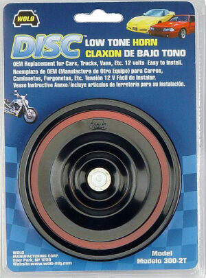 Model 300-2T   Disc Horn™ 12-Volt, 115 Decibels, 360 Hz  Two Terminal