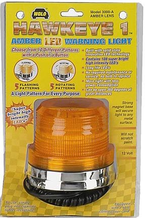 Model 3000-A Hawkeye® Amber Lens 12-Volt Magnet Mount