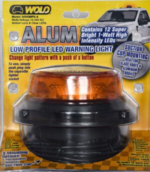 Model 3055MPS-A  LED WARNING LIGHT MAGNET, PERMANENT MOUNT, OR SUCTION CUP MOUNTING