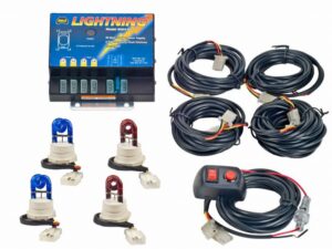 Model 8004-8BBRR  LIGHTNING®  2 blue - 2 Red Strobe Bulbs
