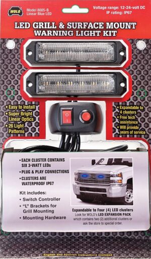 Model 8005-B BLUE GRILL & SURFACE MOUNT LED WARNING LIGHTS