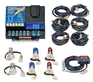 Model 8006-11-2C2B2R  LIGHTNING PLUS®  2 Clear - 2 Blue - 2 Red Strobe Bulbs