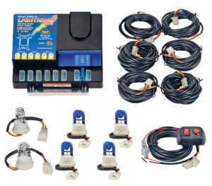 Model 8006-6-2C4B  LIGHTNING® PLUS  2 Clear - 4 Blue Strobe Bulbs