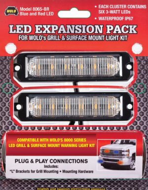 Model 8065-BR BLUE & RED LED GRILL & SURFACE MOUNT EXPANSION PACK