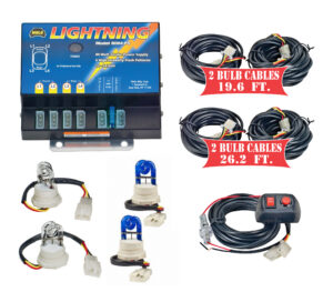 Model 8104XL-4CCBB  LIGHTNING® XL  2 Clear - 2 Blue Strobe Bulbs