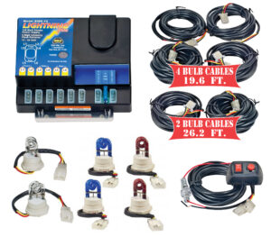 Model 8106XL-11-2C2B2R  LIGHTNING PLUS® XL  2 Clear - 2 Blue - 2 Red Strobe Bulbs