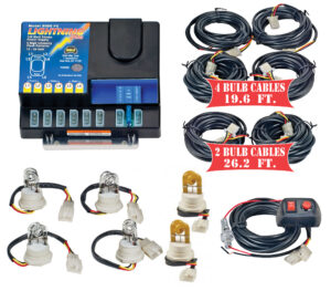 Model 8106XL-2-4C2A  LIGHTNING PLUS® XL  4 Clear - 2 Amber Strobe Bulbs