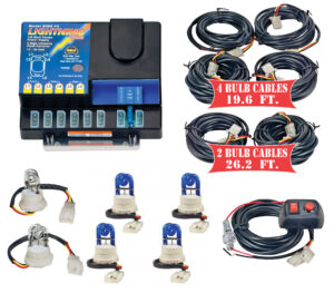 Model 8106XL-6-2C4B  LIGHTNING PLUS® XL  2 Clear - 4 Blue Strobe Bulbs