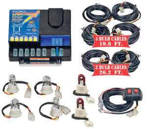 Model 8106XL-8-4C2R  LIGHTNING PLUS® XL  4 Clear - 2 Red Strobe Bulbs