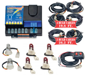 Model 8106XL-9-2C4R  LIGHTNING PLUS® XL  2 Clear - 4 Red Strobe Bulbs