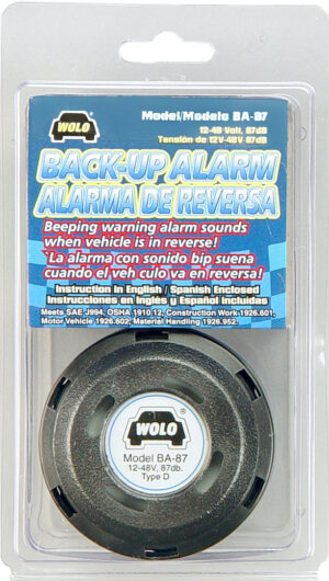 Model BA-87   Heavy-Duty Back-Up Alarm 12-48 Volt 87 Decibel